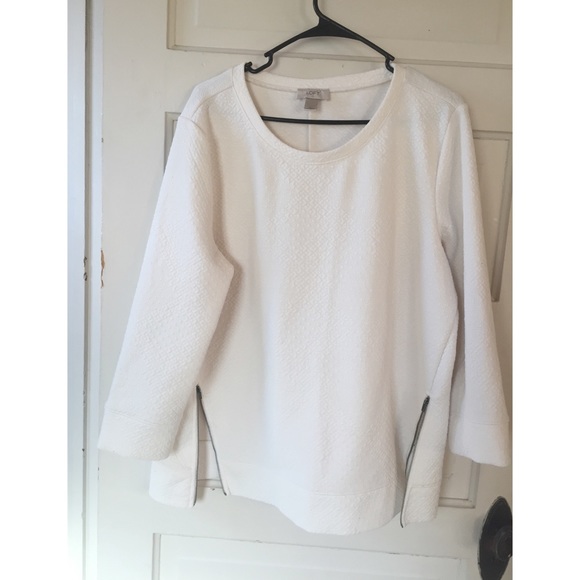 Loft textured off white sweater - Picture 1 of 4